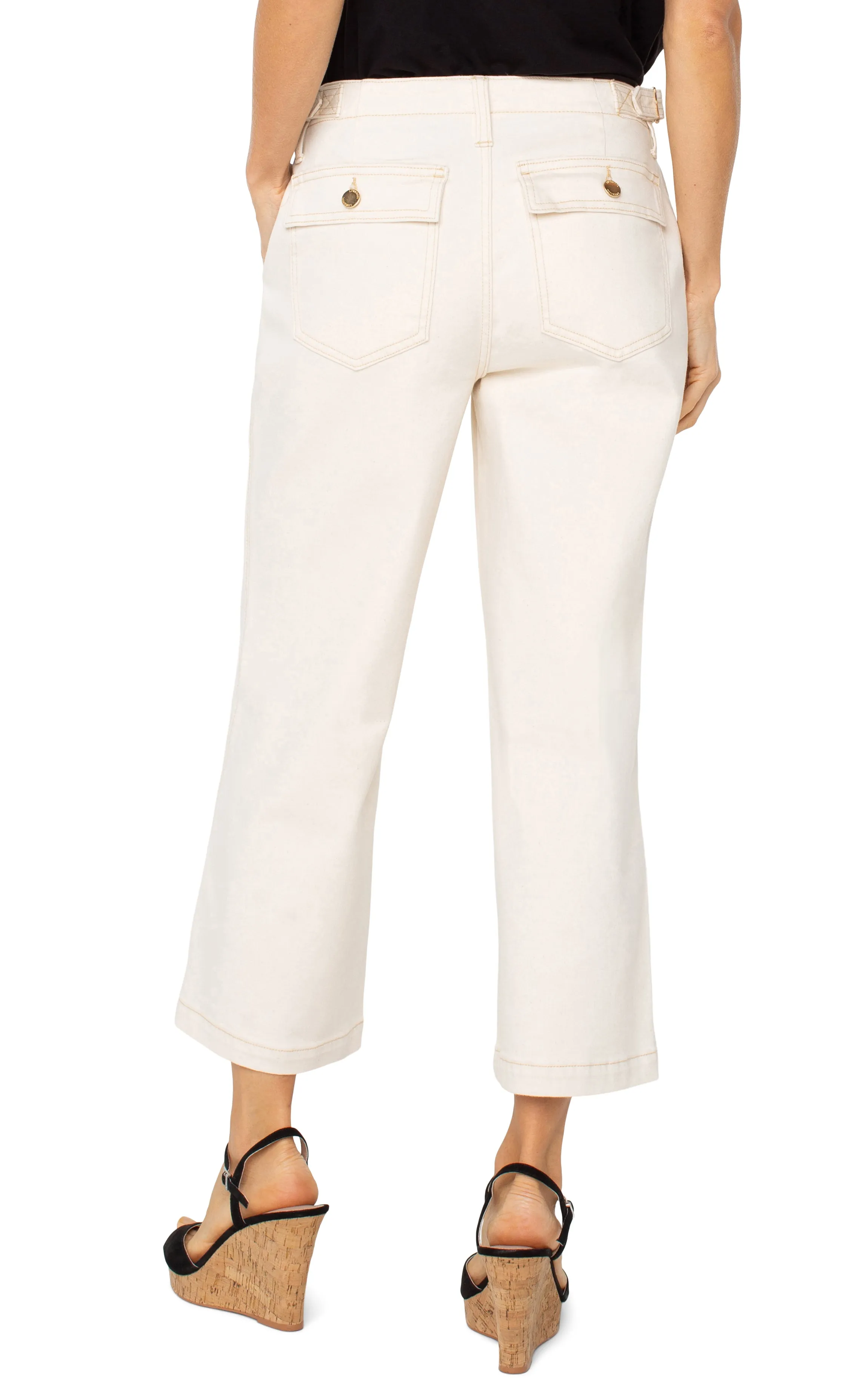 UTILITY STRIDE WIDE LEG CROP W/ SIDE TABS