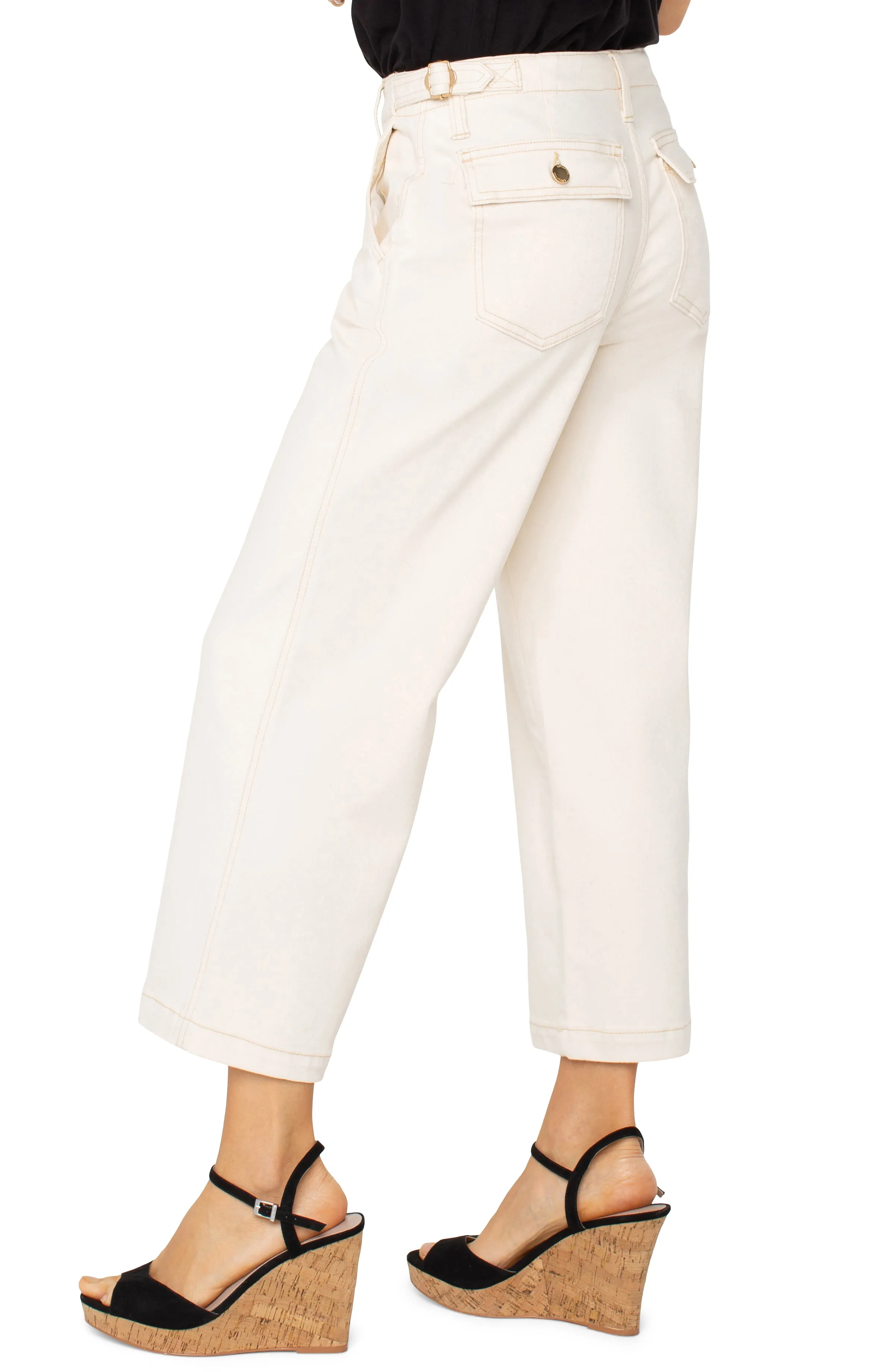 UTILITY STRIDE WIDE LEG CROP W/ SIDE TABS
