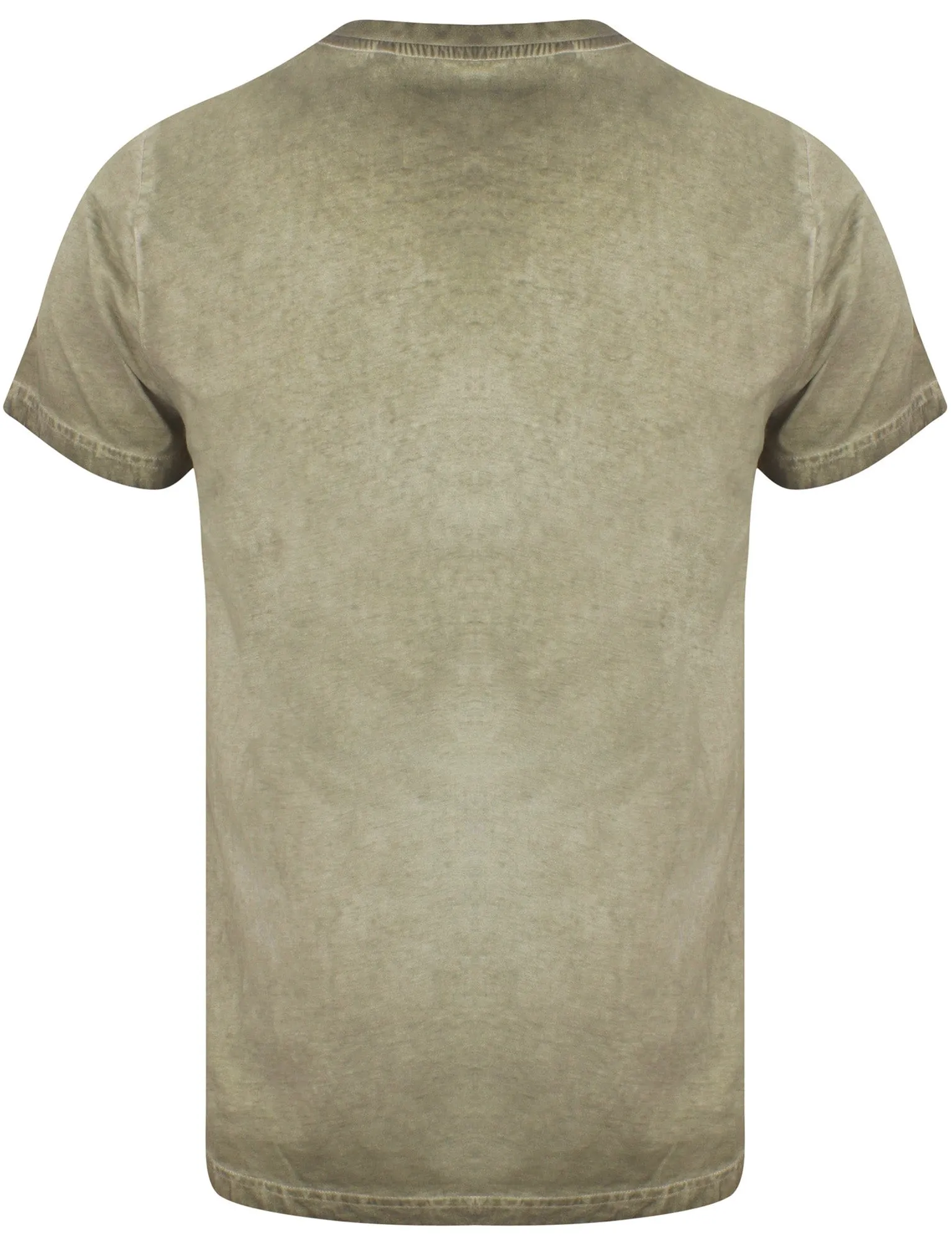 Yasu Motif Burnout Cotton Slub T-Shirt In Khaki - Dissident