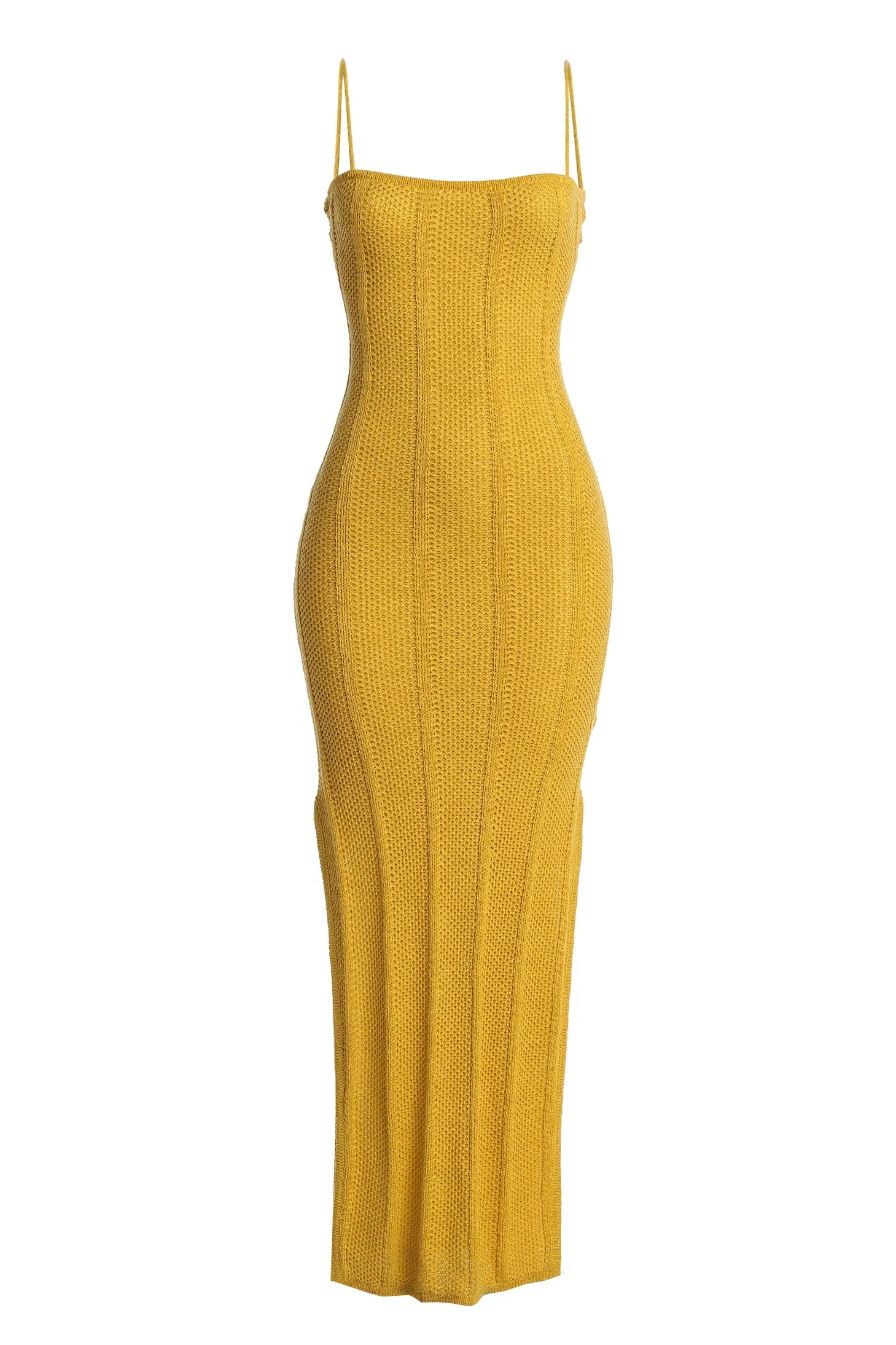 Yellow Cabana Views Crochet Dress