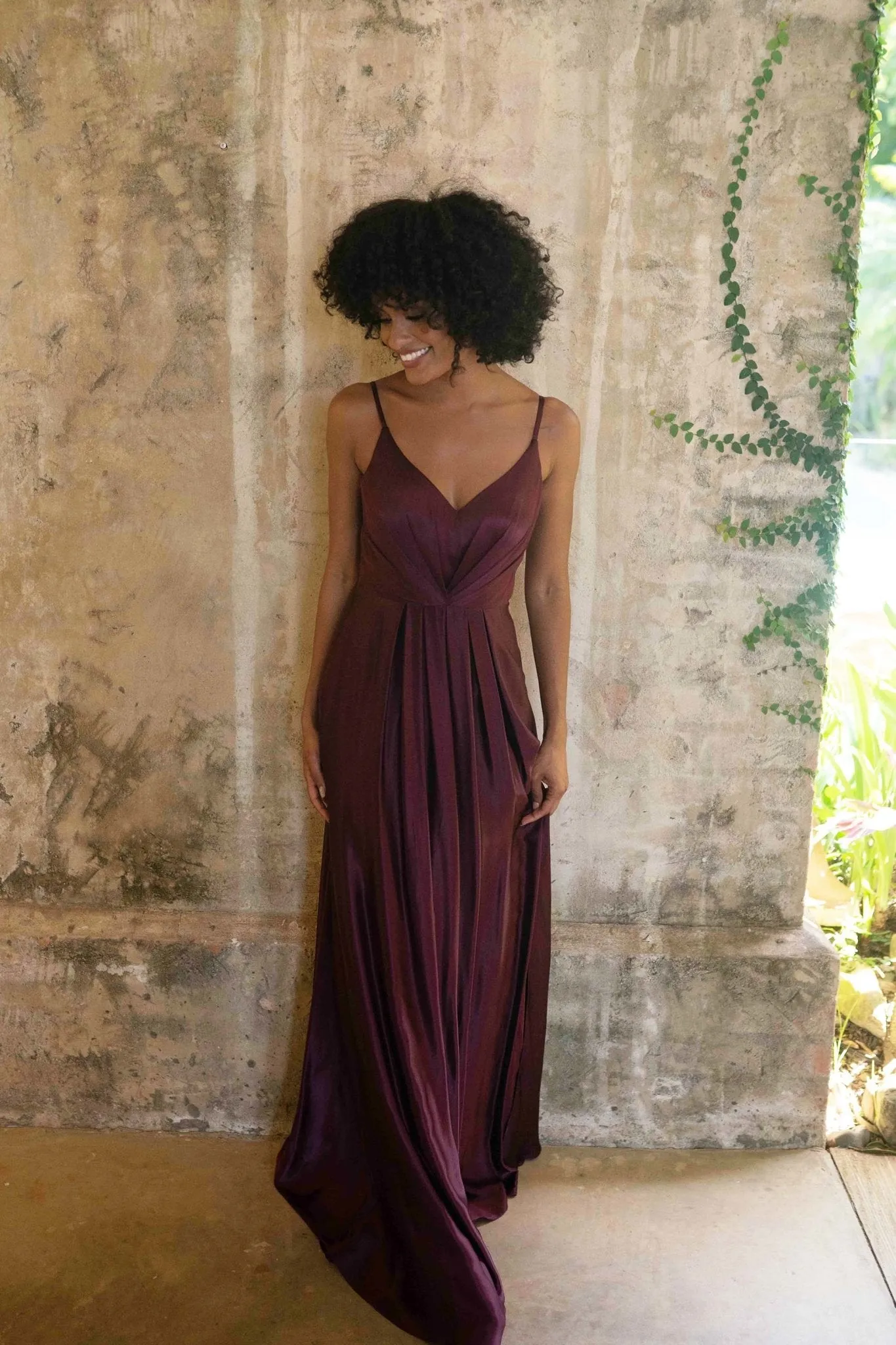 Yulara Long Satin Bridesmaids Dress – TO863