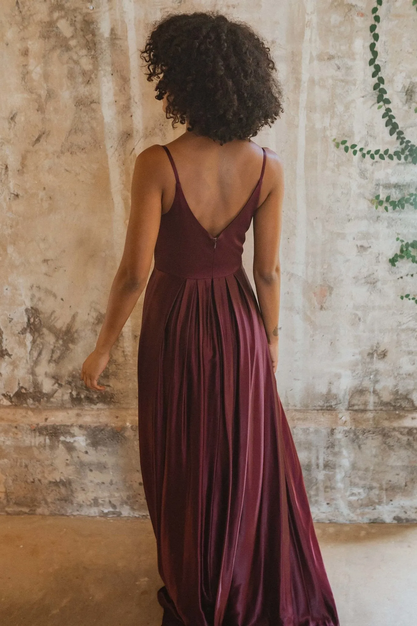 Yulara Long Satin Bridesmaids Dress – TO863