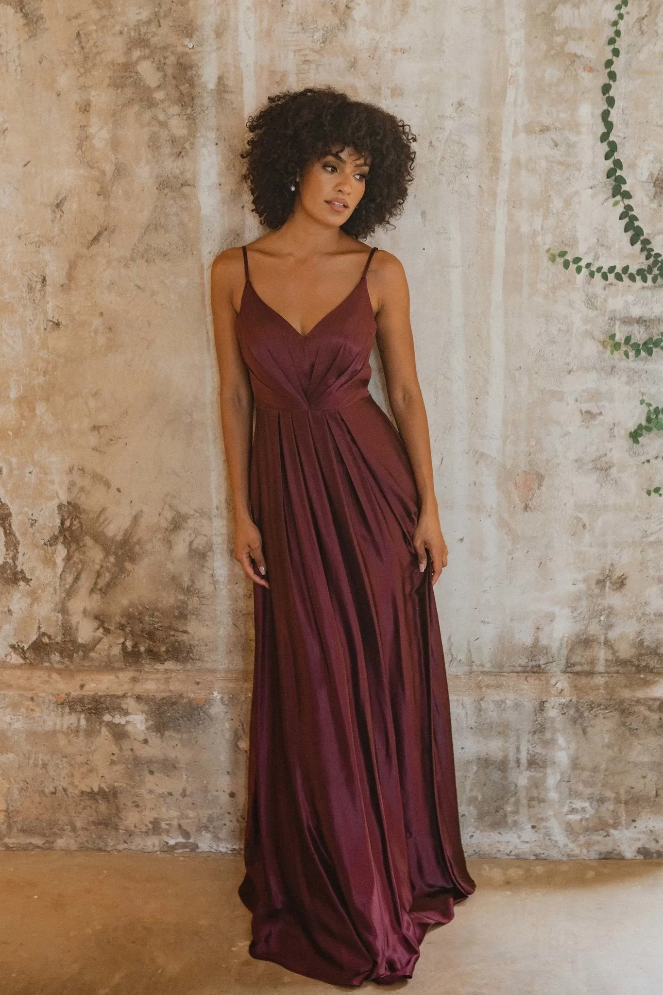 Yulara Long Satin Bridesmaids Dress – TO863
